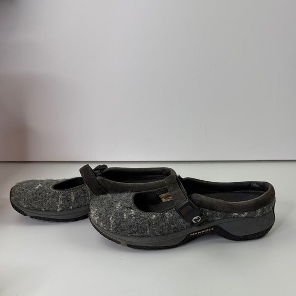 Merrell Grey and Black Women's Slip-on Mary Jane Shoes - Picture 5 of 12
